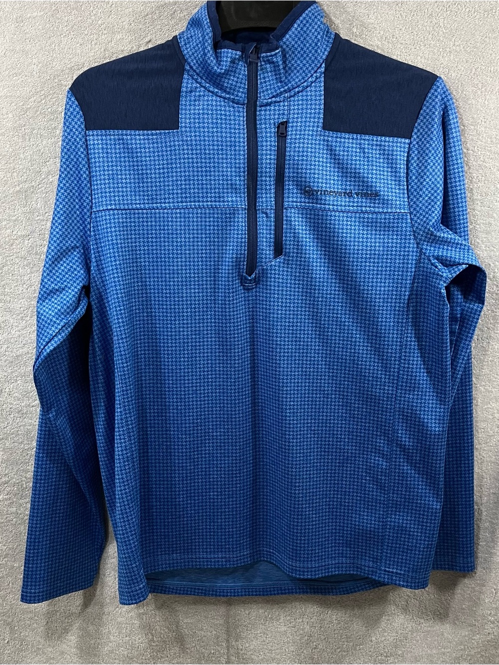 Vineyard Vines  1/4 Zip Pullover Long Sleeve Shep Shirt Men Small Blue